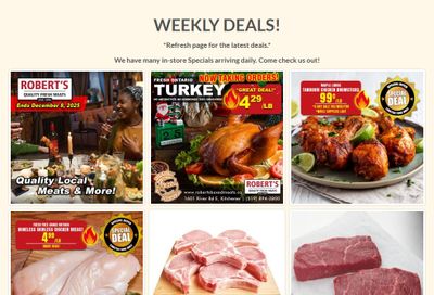 Robert's Fresh and Boxed Meats Flyer December 1 to 8