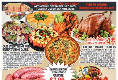 Battaglia's Marketplace Flyer December 3 to 9