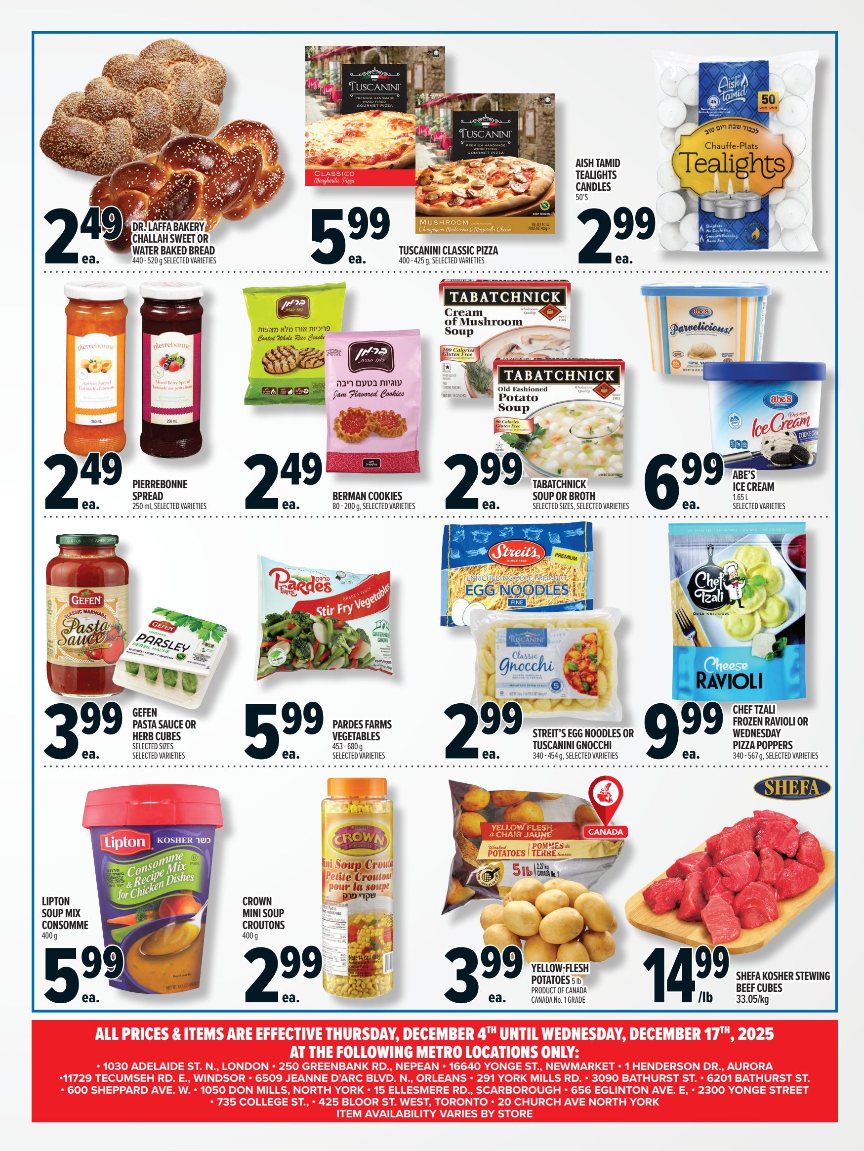 Metro (ON) Chanukah Flyer December 4 to 17