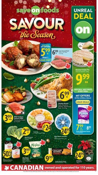 Save On Foods (BC) Flyer December 4 to 10