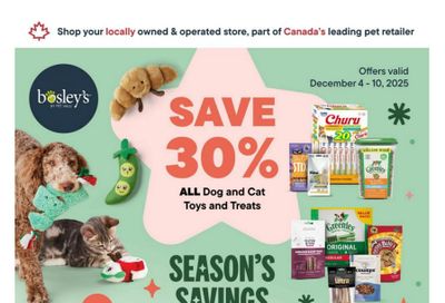 Bosley's by PetValu Flyer December 4 to 10