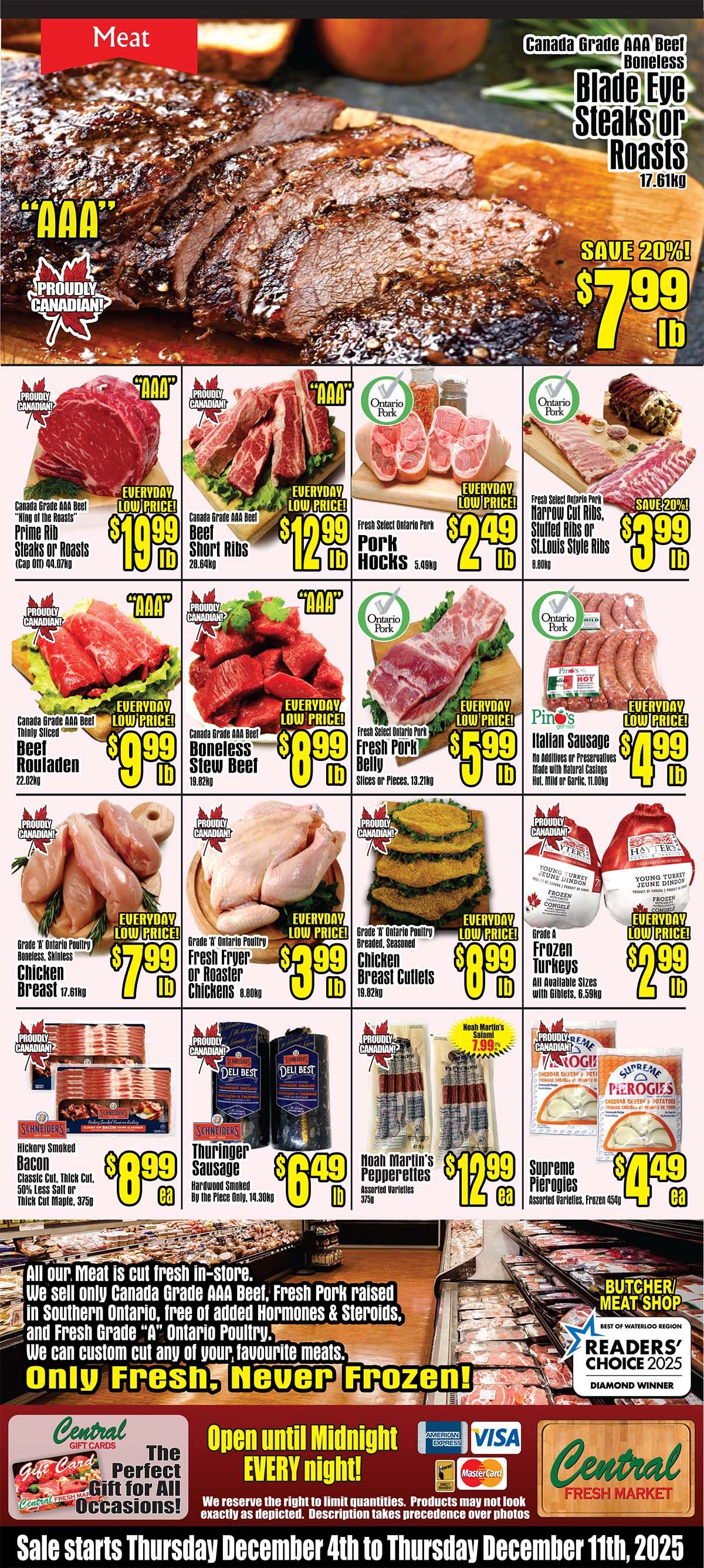 Central Fresh Market Flyer December 4 to 11