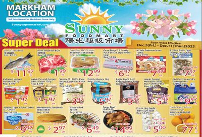 Sunny Foodmart (Markham) Flyer December 5 to 11