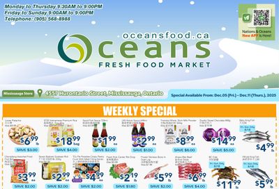 Oceans Fresh Food Market (Mississauga) Flyer December 5 to 11