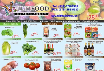 MultiFood Supermarket Flyer December 5 to 11