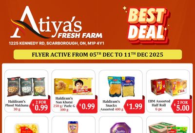 Atiya's Fresh Farm Flyer December 5 to 11