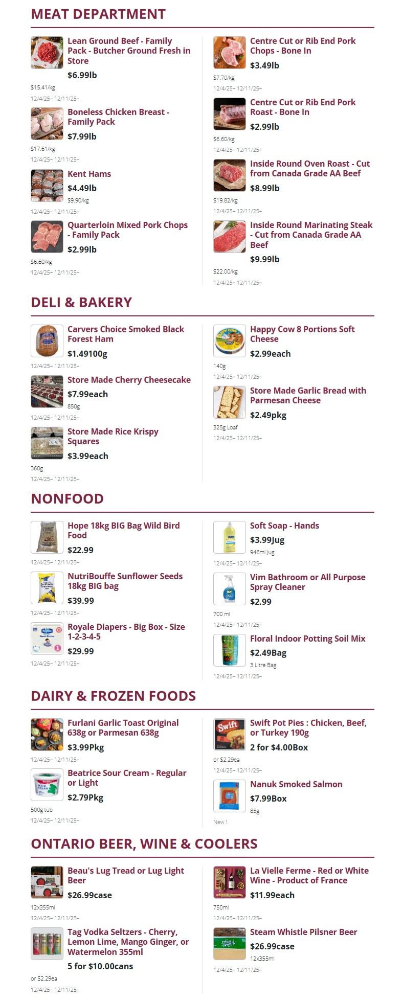Mike Dean Local Grocer Flyer December 4 to 11