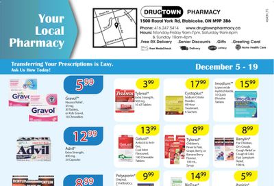 Drug Town Pharmacy Flyer December 5 to 19