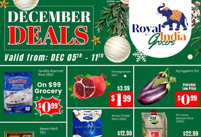 Royal India Grocers Flyer December 5 to 11