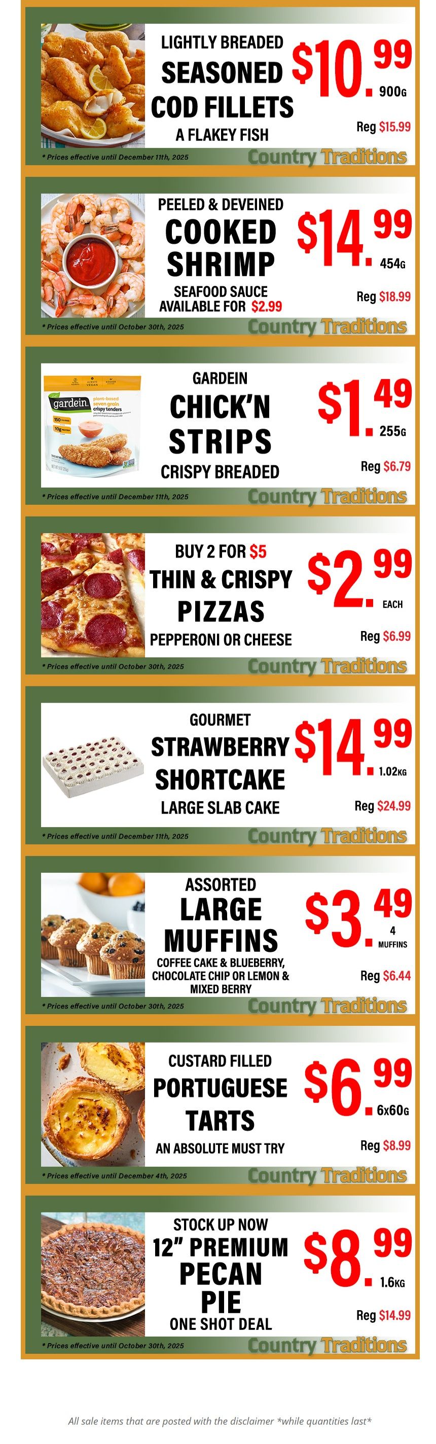 Country Traditions One-Shot Deals Flyer December 5 to 11