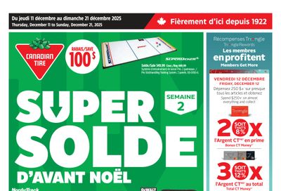 Canadian Tire (QC) Flyer December 11 to 21