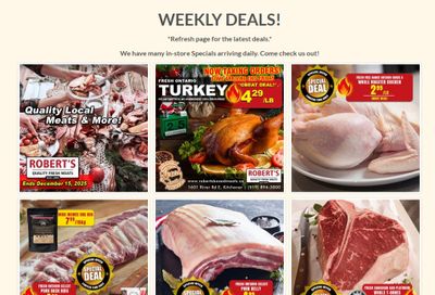 Robert's Fresh and Boxed Meats Flyer December 8 to 15