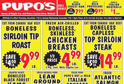 Pupo's Food Market Flyer December 11 to 17