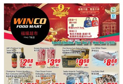 WinCo Food Mart (HWY 7) Flyer December 11 to 17