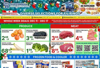 88 Supermarket Flyer December 11 to 17