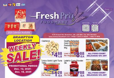 FreshPro Foodmart (Brampton) Flyer December 12 to 18