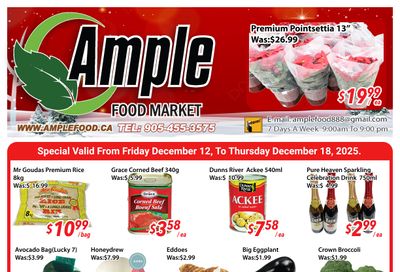 Ample Food Market (Brampton) Flyer December 12 to 18