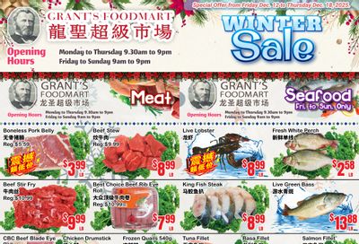 Grant's Food Mart Flyer December 12 to 18