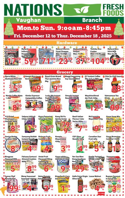 Nations Fresh Foods (Vaughan) Flyer December 12 to 18