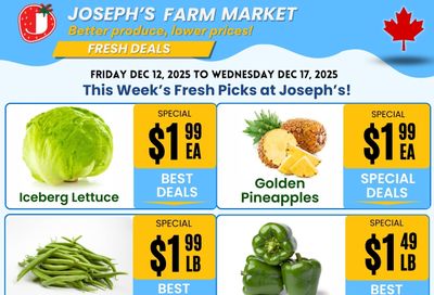 Joseph's Farm Market Flyer December 12 to 17