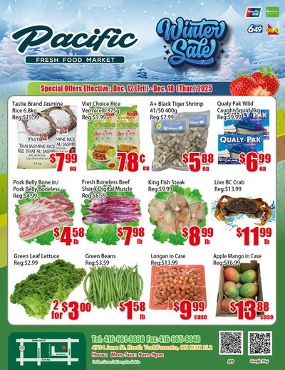 Pacific Fresh Food Market (North York) Flyer December 12 to 18