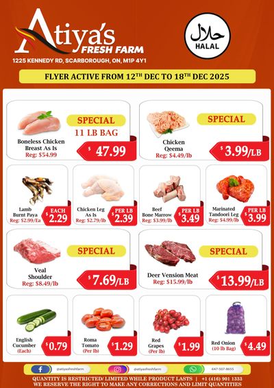 Atiya's Fresh Farm Flyer December 12 to 18