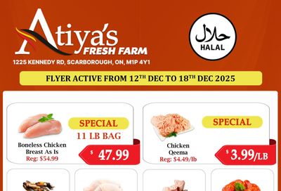 Atiya's Fresh Farm Flyer December 12 to 18