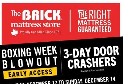 The Brick Mattress Store Flyer December 12 to 22