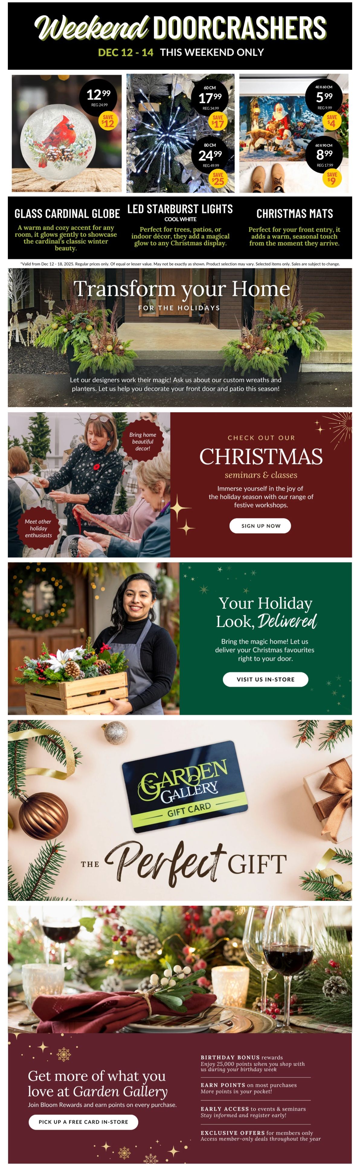 Lakeside Garden Gallery Flyer December 12 to 18