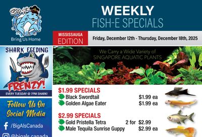 Big Al's (Mississauga) Weekly Specials December 12 to 18