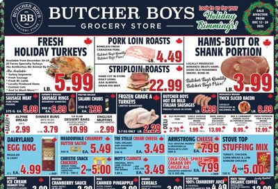 Butcher Boys Grocery Store Flyer December 12 to 24