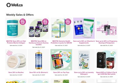 Well.ca Weekly Sales December 15 to 21