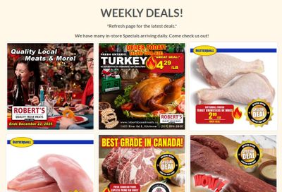 Robert's Fresh and Boxed Meats Flyer December 15 to 22