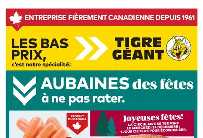 Tigre Géant Flyer December 17 to 24