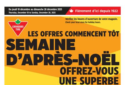 Canadian Tire (QC) Flyer December 18 to 28