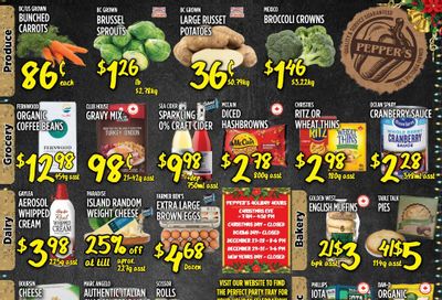 Pepper's Foods Flyer December 16 to 24