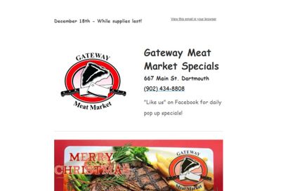Gateway Meat Market Flyer December 18 to 24