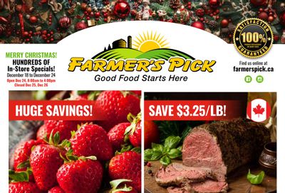 Farmer's Pick Flyer December 18 to 24