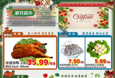New Pacific Supermarket Flyer December 18 to 22