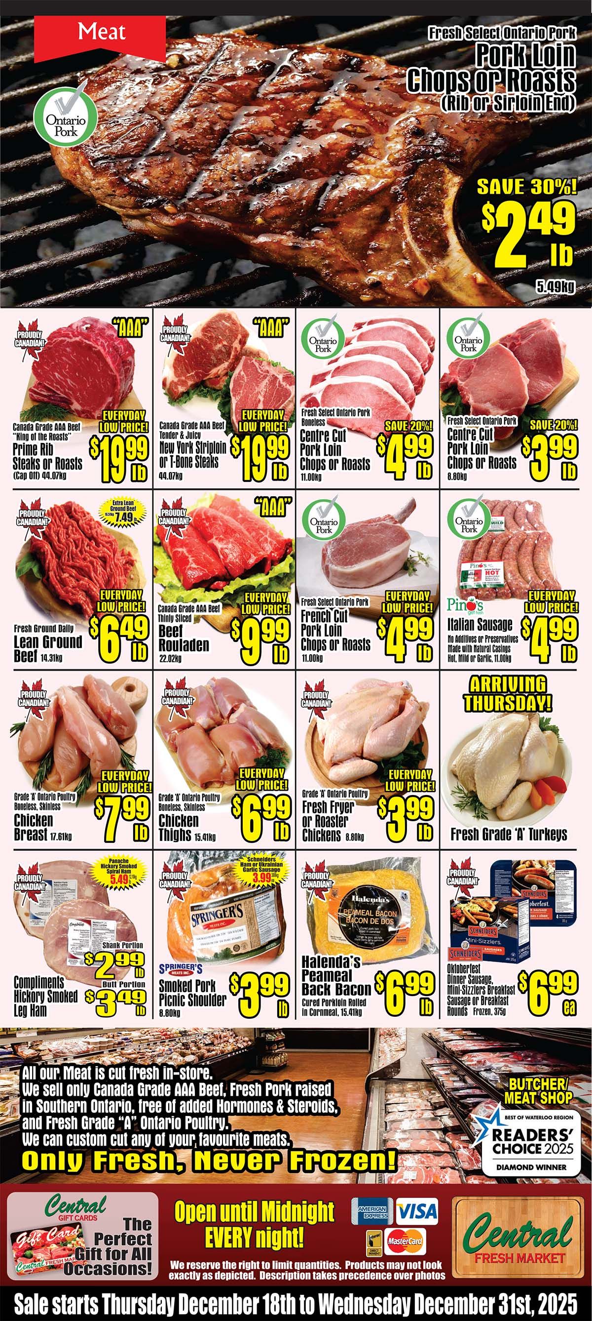 Central Fresh Market Flyer December 18 to 31