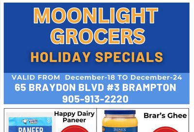 Moonlight Grocers Flyer December 18 to 24