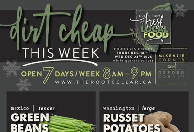 The Root Cellar Flyer December 18 to 24
