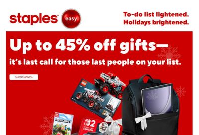 Staples Flyer December 19 to 23