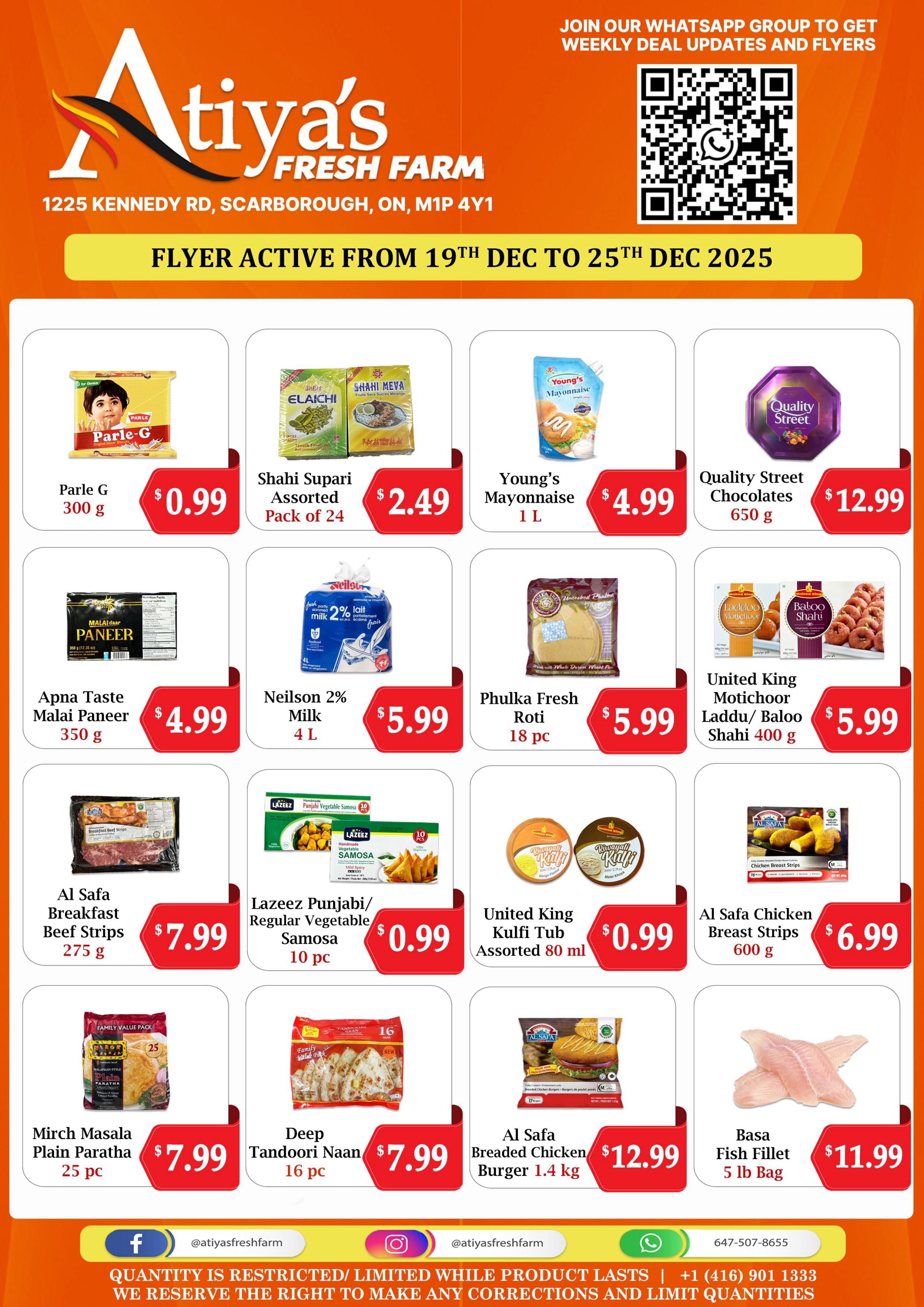 Atiya's Fresh Farm Flyer December 19 to 25