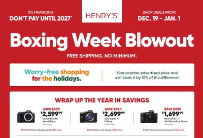 Henry's Flyer December 19 to January 1