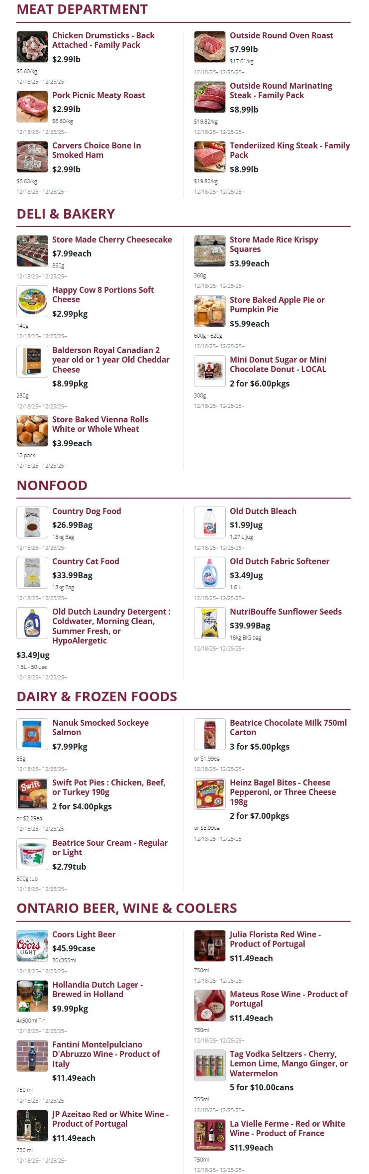 Mike Dean Local Grocer Flyer December 18 to 25