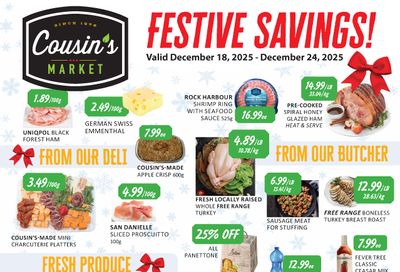 Cousin's Market Flyer December 18 to 24