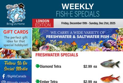 Big Al's (London) Weekend Specials December 19 to 21