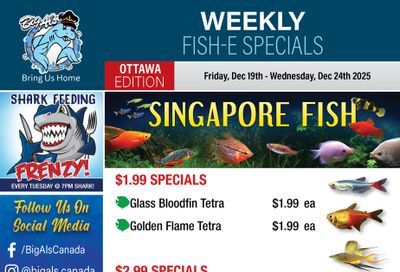 Big Al's (Ottawa) Weekly Specials December 19 to 24
