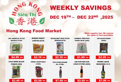 Hong Kong Food Market Flyer December 19 to 22